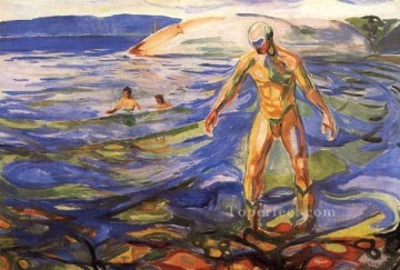 水浴びする男 1918年 エドヴァルド・ムンク Oil Paintings